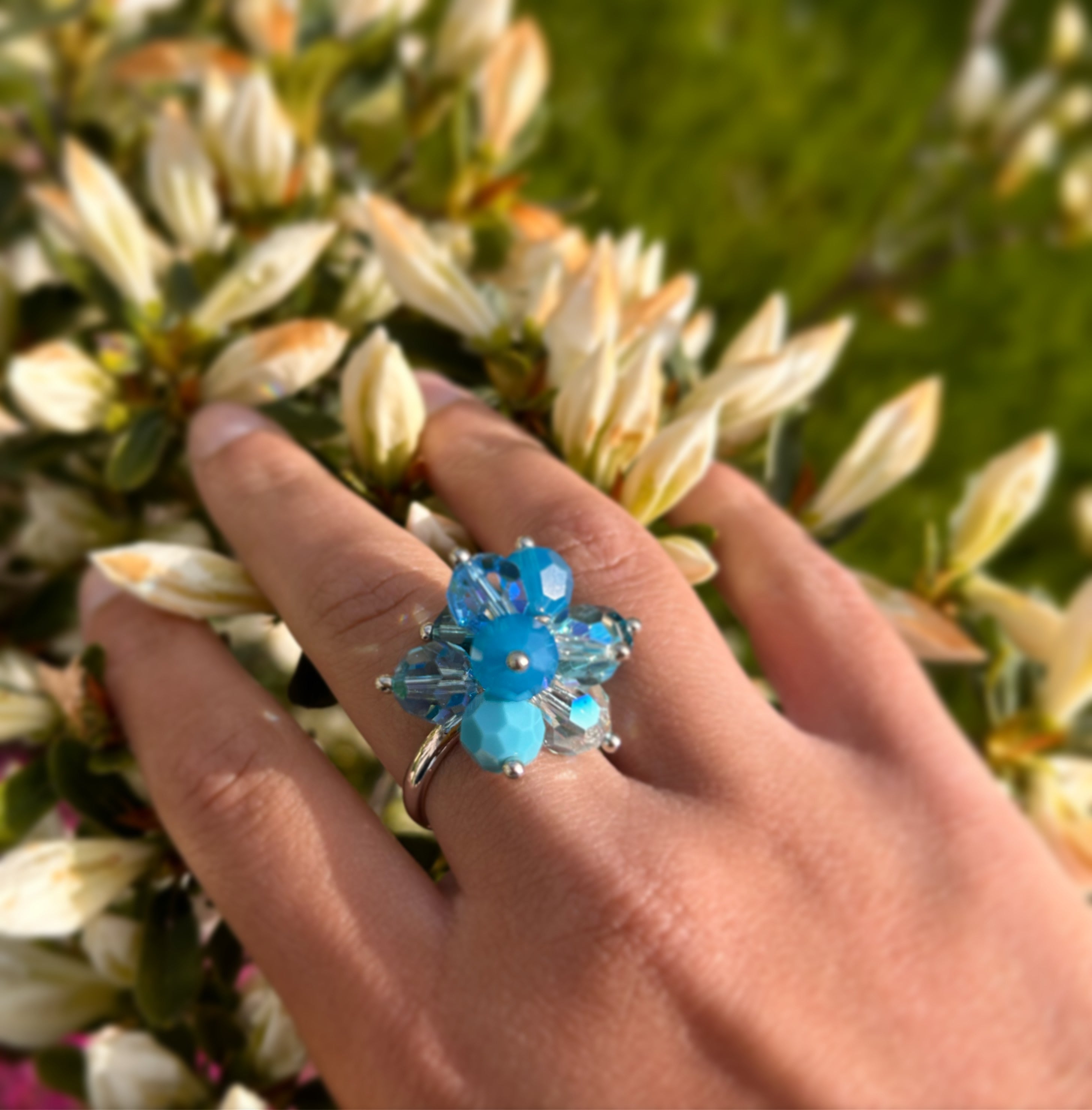 Anello regolabile in cristalli Swarovski