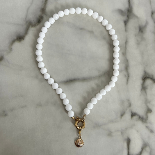 Collana in Agata bianca